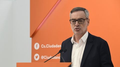 El secretario general de Ciudadanos, Jos&eacute; Manuel Villegas, durante su comparecencia