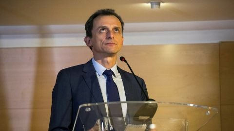 Pedro Duque en su comparecencia ante los medios