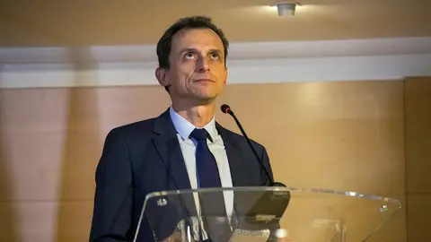 Pedro Duque en su comparecencia ante los medios Pedro Duque en su comparecencia ante los medios