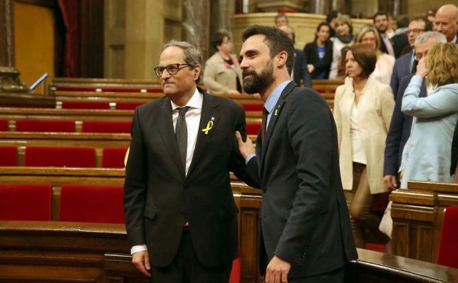 Torra mantiene contactos con Torrent, JxCat y ERC para solucionar el conflicto de la delegación de votos Torra mantiene contactos con Torrent, JxCat y ERC para solucionar el conflicto de la delegación de votos