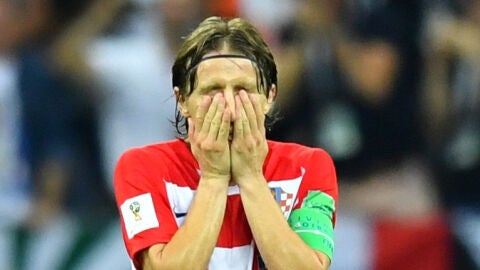 Modric, durante la final del Mundial de Rusia