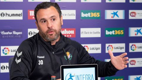 El entrenador del Real Valladolid, Sergio Gonz&aacute;lez. 