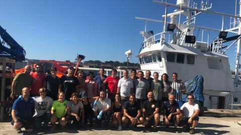 Presentaci&oacute;n del Aita Mari en Getaria. 
