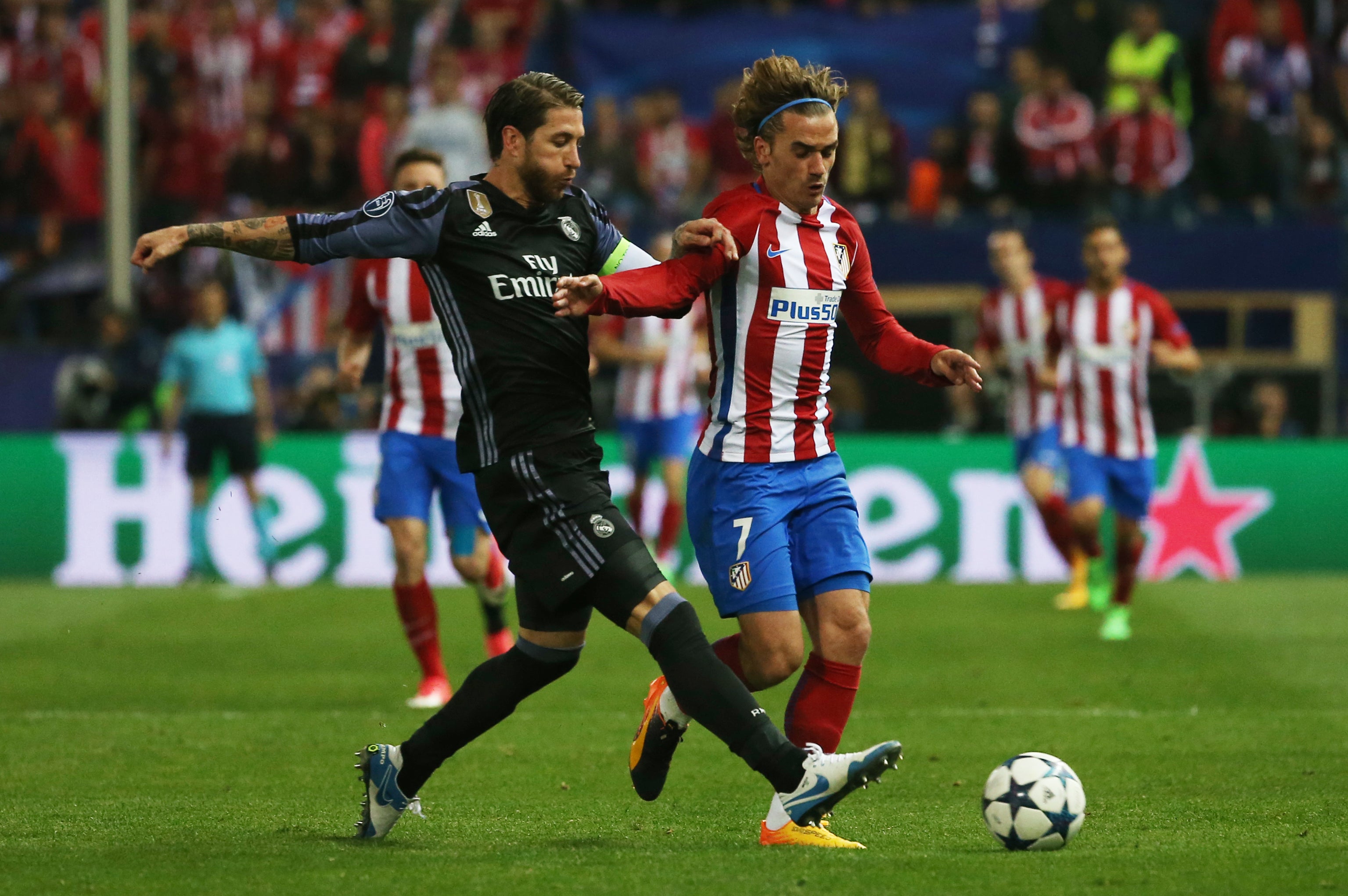 El duelo Sergio Ramos - Griezmann marcará el derbi madrileño El duelo Sergio Ramos - Griezmann marcará el derbi madrileño