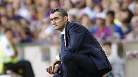 Valverde, durante el partido contra el Athletic
