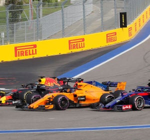 Fernando Alonso, durante el GP de Rusia Fernando Alonso, durante el GP de Rusia