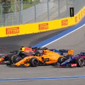 Fernando Alonso, durante el GP de Rusia