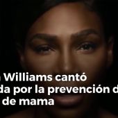 Serena Williams se une a la campaña de prevención del cáncer de mama cantando en topless
