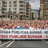 El Movimiento de Pensionistas de Bizkaia se manifiesta