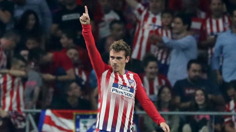 Griezmann celebra uno de sus goles con el Atl&eacute;tico