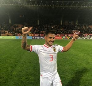 La selección de Gibraltar celebra una victoria La selección de Gibraltar celebra una victoria