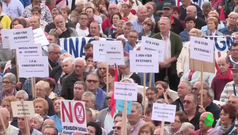 Imagen de una manifestación de pensionistas