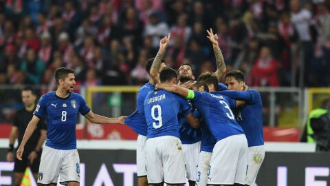 Italia celebra un gol