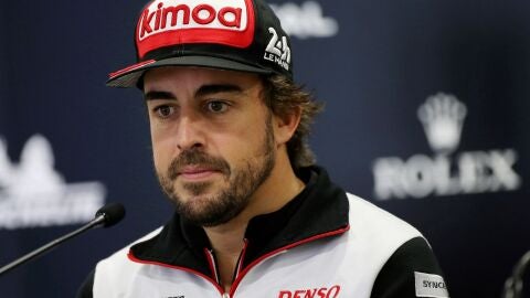 Fernando Alonso, en rueda de prensa
