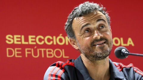 Luis Enrique, en rueda de prensa