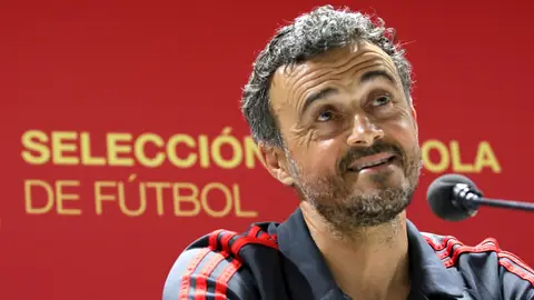 Luis Enrique, en rueda de prensa Luis Enrique, en rueda de prensa