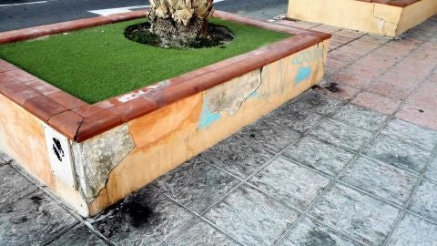 Jardinera en la calle Obispo Barrachina de Elche