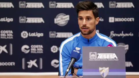 Adrián González, jugador del Málaga CF Adrián González, jugador del Málaga CF