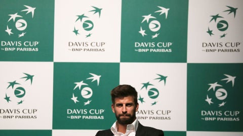 Gerard Piqu&eacute;, en la presentaci&oacute;n de la nueva Copa Davis