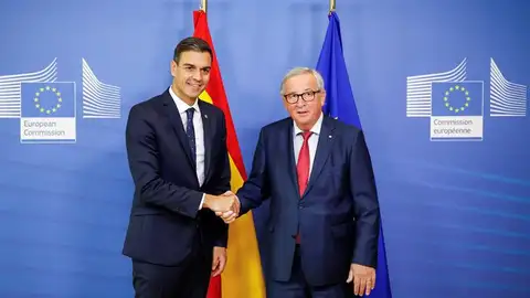 El presidente del Gobierno español, Pedro Sánchez, se reúne con Jean-Claude Juncker El presidente del Gobierno español, Pedro Sánchez, se reúne con Jean-Claude Juncker