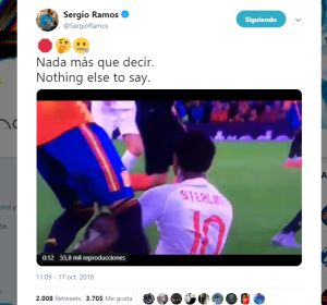 El tuit de Sergio Ramos El tuit de Sergio Ramos