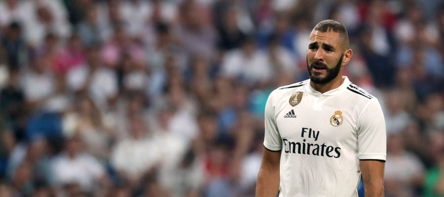 Benzema, durante un partido con el Real Madrid Benzema, durante un partido con el Real Madrid