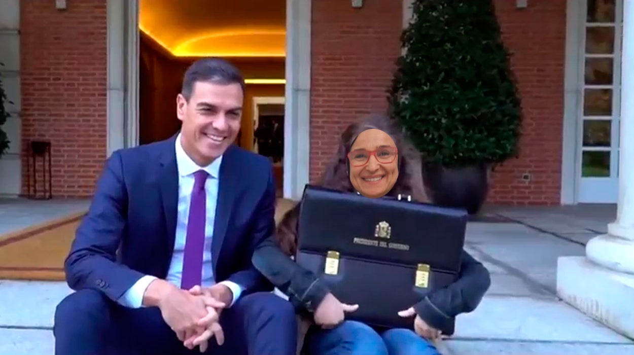 Irene, la niña que fue presidenta por un día: "Sánchez me dejó sola mientras se iba a pasarle la ITV al falcon" Irene, la niña que fue presidenta por un día: "Sánchez me dejó sola mientras se iba a pasarle la ITV al falcon"