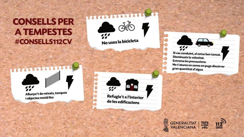 Emergencias 112 emite estos consejos para afrontar las lluvias en Castellón Emergencias 112 emite estos consejos para afrontar las lluvias en Castellón
