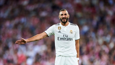Karim Benzema, en un partido del Real Madrid