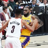 LeBron James, en acción ante los Blazers LeBron James, en acción ante los Blazers