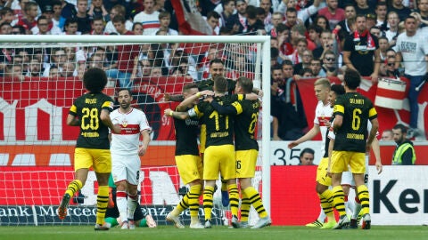 El Borussia Dortmund celebra un gol