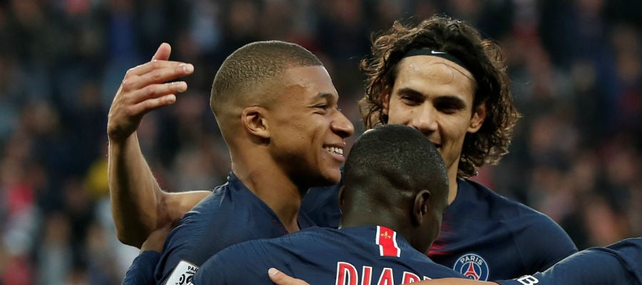 El PSG celebra un gol El PSG celebra un gol