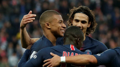 El PSG celebra un gol