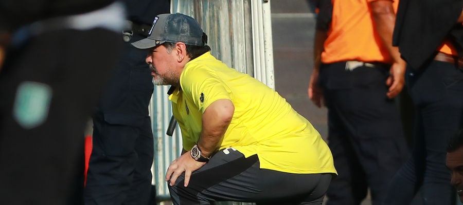 Maradona, durante un partido del Dorados de Sinaloa Maradona, durante un partido del Dorados de Sinaloa