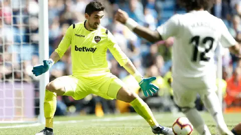 Oier en su partido ante el Madrid Oier en su partido ante el Madrid