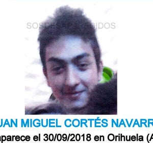 Juan Miguel Cortés Navarro, joven de 18 años desaparecido en Orihuela Juan Miguel Cortés Navarro, joven de 18 años desaparecido en Orihuela