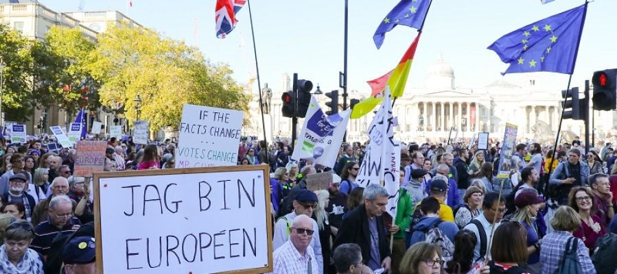 Manifestación contraria al Brexit en Londres Manifestación contraria al Brexit en Londres