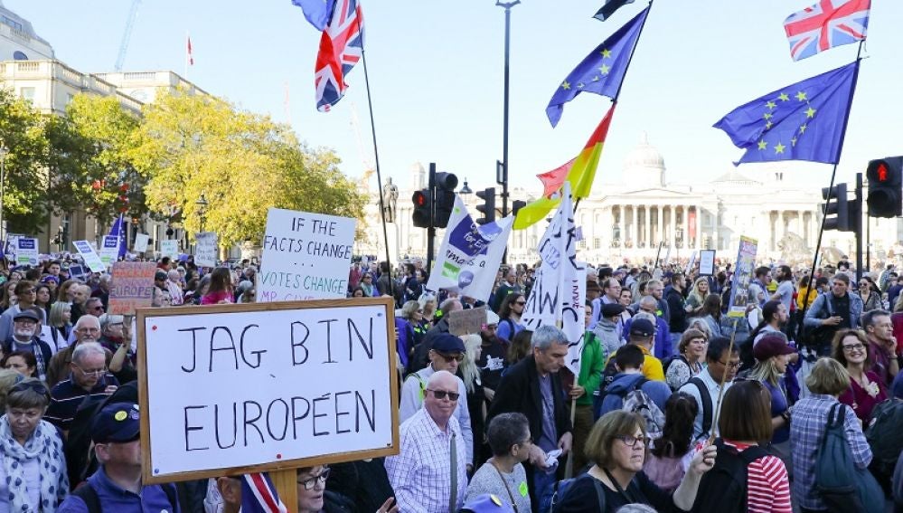 Manifestación contraria al Brexit en Londres