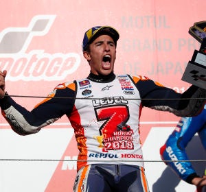 Marc Márquez, exultante tras ganar su séptimo mundial Marc Márquez, exultante tras ganar su séptimo mundial