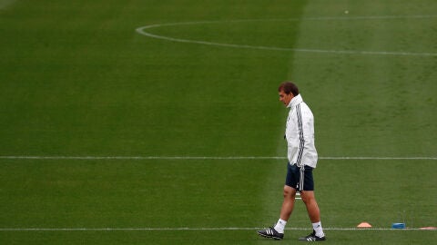 Lopetegui, durante un entrenamiento del Real Madrid