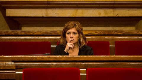 Elisenda Alamany en el Parlament catal&aacute;n