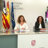 Pilar Costa y Catalina Cladera en la presentación de los Presupuestos de Baleares de 2019