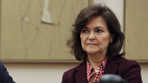 La vicepresidenta del gobierno Carmen Calvo