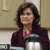 La vicepresidenta del gobierno Carmen Calvo