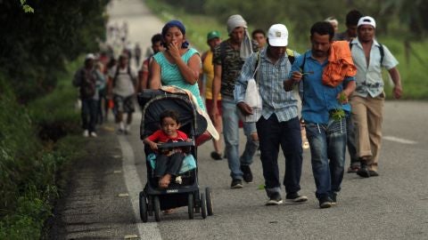 Caravana de migrantes hondure&ntilde;os