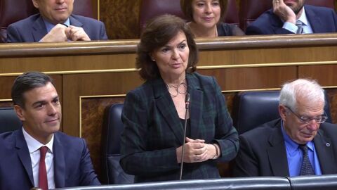 La vicepresidenta del Gobierno, Carmen Calvo