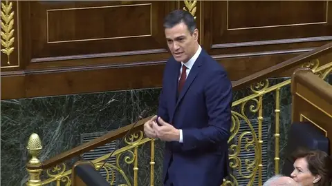 El presidente del Gobierno, Pedro Sánchez El presidente del Gobierno, Pedro Sánchez, en el Congreso