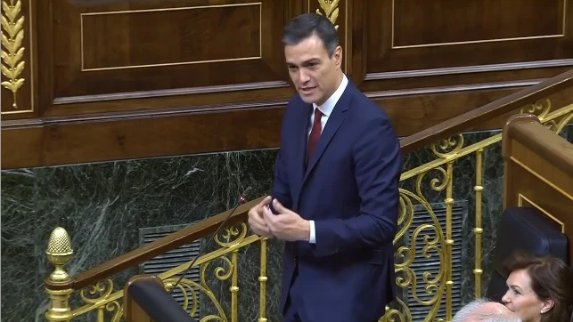 El presidente del Gobierno, Pedro Sánchez El presidente del Gobierno, Pedro Sánchez, en el Congreso