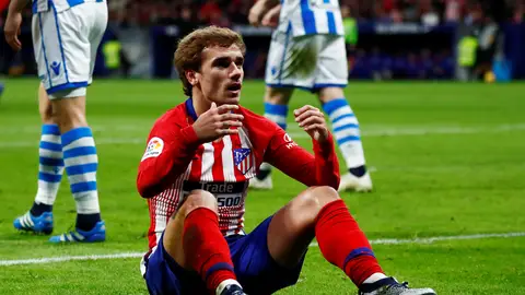 Griezmann, durante el partido contra la Real Sociedad Griezmann, durante el partido contra la Real Sociedad