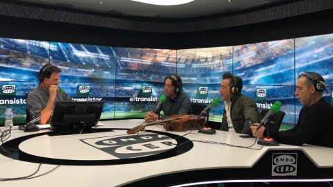 De la Morena con el grupo 'Cafe Quijano'. 